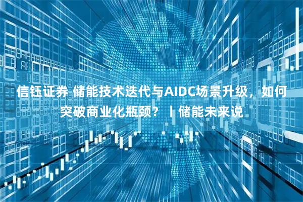 信钰证券 储能技术迭代与AIDC场景升级，如何突破商业化瓶颈？丨储能未来说